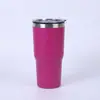 Vaso térmico transfronterizo de 20 oz con asa, gran capacidad, portátil, apto para uso en coche, con interior de plástico y exterior de acero, personalizable