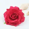 En stock venta al por mayor cabeza de flor de rosa de simulación pared de flores decoración para fondo accesorio de flor de seda para sombrero de paja tocado de boda