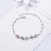 Pulsera de Flores Femenina Zircón Estilo Coreano Simple Estudiante Estilo Mori Personalidad Temperamento Estilo Frío Joyería de Mano para Mujer