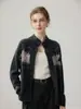 Cárdigan de Cachemira Estilo Otoño/Invierno 2026 Cuello Semi Alto para Mujer Base Jacquard Estilo Dulce Lazo Ropa de Abrigo Cálida
