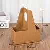Porta-copos de papel kraft personalizado para viagem, ideal para café, leite ou chá. Disponível em embalagens de papel pardo. Ideal para copos individuais e duplos.