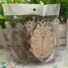 Nuevas Etiquetas de Virutas de Madera Hechas a Mano con Graffiti para Niños, Colgantes para Árbol de Navidad, para Rastrear con Cuerda de Cáñamo, Coloreado con Acuarela
