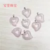 Especial Frontera para piedra natural corazón grande torcido colgante 30mm collar DIY joyería pendientes huecos corazón de melocotón venta al por mayor
