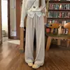 Nuevos Pantalones Anchos Estilo Coreano Batido Otoño/Invierno para Mujer, Pantalones Casuales Sueltos de Cintura Alta con Efecto Plisado, Versátiles para Mujeres Petites