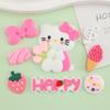 Kk Cat Laço Gravata Tulip Pacha Grande para Cão Gato Cola Macia DIY Capinha de Celular Caixa de Armazenamento Copo de Água Patch Crocs
