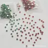 Rhinestones Redondos de Fondo Plano Acrílicos de Espalda Puntiaguda Rhinestones de Resina Accesorios para Uñas DIY Rhinestones de Cristal Proceso de Electrochapado