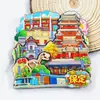 [Hebei] Shijiazhuang Chengde Qinhuangdao Atrações Turísticas Lembrancinhas Adesivos de Geladeira de Madeira Presentes Criativos Atacado