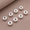 Cuentas Espaciadoras Gruesas Conservadoras de Color Plata Redondas Bandeja de Flores Espaciador de Cuentas DIY Pulsera Collar Accesorios de Joyería Espaciador de Cuentas Sueltas