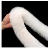 Tiras Anchas y Ampliadas de Piel Sintética de Conejo para Solapa de Chal de Capa 8cm Tiras de Felpa Borde de Sombrero Cálido Tiras de Piel para Sombrero