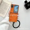 Para Capa de Celular Oppofinn2Flip Desenho Animado Marca Tendência Estampada FindN2Flip Capa de Couro Luxuosa Portátil