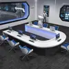 Mesa de Conferência Criativa em Forma de U Mesa Longa Senso de Tecnologia Multifuncional Sala de Conferência Mesa de Negociação Mesa Inteligente para Videoconferência