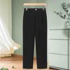 Pantalones de Primavera y Verano para Mujeres de Mediana Edad y Mayores Pantalones de Tencel Pantalones Rectos Tallas Grandes Pantalones de Mamá Adelgazantes Elásticos Sueltos