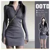 Venta al por mayor otoño e invierno coreano cálido calmante terciopelo puro quieren vestir niños hermana real manga larga falda ajustada a la cadera para mujer