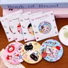 Espejo Pequeño de Gato Lindo Ins Espejo de Maquillaje Portátil de Dibujos Animados para Estudiantes Espejo Redondo Pequeño de Aspecto Elegante Espejo de Maquillaje Pequeño Regalo