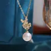 Acessórios DIY Prata de Lei S925 Elegante Borboleta Pérola Base para Pingente Moda Pingente Material de Montagem Prata 7-12