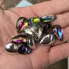 Acessórios de iluminação pingente de cristal atacado pingente cortina de contas acessórios gotas de água lisas multicolorido tamanho completo