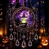 Decoración de Ventana de Cristal para Halloween Carrillón de Viento Acrílico F
