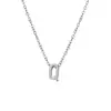 Collar de Acero de Titanio con Colgante Pequeño de Moda 26 Letras Inglesas Cadena para Clavícula Versátil Simple Exquisita Que No Se Desvanece Venta al por Mayor Transfronteriza