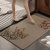 Alfombra de Piso Absorbente para el Hogar de Lino Imitación, Alfombrilla Antideslizante para Baño, Base de Goma Termoplástica Lavable, Alfombrilla para Entrada