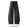 Estilo Novo de Verão Roupa de Trabalho Outdoor Unissex Estilo Montanha Funcional Repelente à Água Solta Perna Larga Calça de Seda Gelada com Zíper Duplo