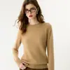 Suéter de cachemira suave y amigable con la piel para mujer, otoño e invierno 2026, cuello redondo grueso, diseño versátil, tejido de lana