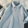 Camiseta tipo polo de algodón puro de manga corta para mujer, talla grande de verano, adelgazante 100 kg, versátil, simple, top holgado de manga corta