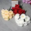 9 Peônias de Austin Decoração de Jardim para Casamento Enfeites Decoração de Interiores Flores Artificiais Adereços para Fotografia Flores Artificiais