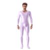 Mono Unisex de Talla Grande de Alta Elasticidad Liso de Cuerpo Completo Brillante Sedoso Aceitoso Sexy Transparente Europeo y Americano