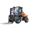 Empilhadeira off-road, 3.5 diesel, motor de combustão interna integrado de 5 toneladas, capacidade de elevação de 4 toneladas, empilhadeira hidráulica para canteiros de obras, empilhadeira 4x4 de 6 toneladas