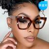Gafas de Espejo Plano Antiluz Azul Personalizadas en Caja para Mujer, Ojo de Gato Transfronterizo, Montura de Gafas Simple de Moda Europea y Americana