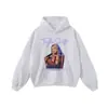 Nova Marca de Moda Chinesa Moletom Estampa Retro Americana Lavado Desgastado com Capuz Solto Top Hoodie Masculino e Feminino Tendência
