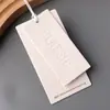 Etiqueta de roupa etiqueta de preço personalizada design de LOGO Cartão Platina roupas femininas de alta qualidade etiqueta de preço pendurada