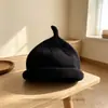 Gorro de Lana Tejido de Otoño e Invierno para Niños, Boina Rizada Linda para Niños y Niñas, Gorro de Pintor Cálido de Color Sólido para Bebé