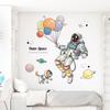 Pegatinas de pared para habitación infantil de perro astronauta espacial, decoración para sala de estar, dormitorio, pegatinas autoadhesivas AY10115 perro espacial