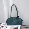 Bolso de Axila para Mujer de Piel de Vaca Roja Bolso de Hombro Original para Viajes Bolso de Mano Bolso Baguette Bolso Bowling Bolso Almohada de Cuero Genuino
