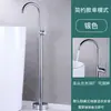 Grifo de bañera de hotel de lujo ligero color gris plomo, grifo vertical de borde cilíndrico de cobre para ducha de agua fría y caliente de suelo y pared