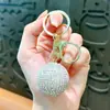 Chaveiro Coração Cheio de Diamantes Vazado Criativo Diamante Amor Chaveiro de Carro Portátil Pingente de Bolsa para Estojo de Fone de Ouvido