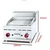 586 Estufa de Gas de Escritorio para Bistec Comercial Plancha para Bistec Teppanyaki Freidora de Pastelitos Fritos Carne Frita Máquina para Bibimbap con Protección contra Apagado de Llama