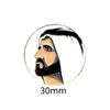 Modelo Quente Transfronteiriço Oriente Médio Emirados Árabes Unidos Retrato do Rei Senhor Esmalte Pintado Emblema Adesivo para Celular Pronto para Entrega