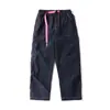 Calça Comprida Casual Color Block Funcional ao Ar Livre Estilo Urbano Rumeng Mountain para Homens, Outono, Corte Solto, Calça Cargo Versátil para Casais