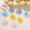Brincos de Flor Oca com Contas de Cristal Chamativas Dopamina Fresca, Tarrachas, Presilhas de Cabelo, Broches, Acessórios de Flor para Sapatos DIY de Verão