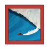 Pintura Mural Abstracta de Surf en Bloques de Color Rojo y Azul Bauhaus para Entrada, Comedor, Sala de Estar y Pasillo