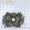 Venda Direta de Fábrica Moda Transfronteiriça Patch de Tecido Flor Rosa de Cristal 3D Decoração de Sapato Cheia de Strass Acessórios DIY para Roupas Bolsas Presilhas de Cabelo
