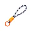 Colgante Llavero de Cuerda Trenzada de Nylon Anudada Bloque de Color Correa Corta para Teléfono Desmontable Accesorio de Correa Colgante Anti-Pérdida