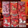 2026 Año del Caballo Festival de Primavera Bordado Creativo Estilo 3D Sobres Rojos Personalizados Dibujos Animados Infantiles Bendiciones Saludos de Año Nuevo Paquete Rojo
