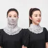 Bufanda de Seda Dorada Colgante para Orejas para Mujer, Versátil para Primavera y Verano, Cubrecuellos con Protección Solar, Protector Multifuncional para Cuello, Velo Facial, Bufanda Pequeña de Seda Versátil para Ponerse
