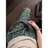 Pantalones de Pijama para Mujer con Estampado Floral Verde Retro 2026 Verano Nuevo Talla Grande Adelgazantes Casuales Largos Adecuados para Exteriores y Ropa de Casa