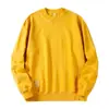 Sudadera de Algodón Puro para Hombre, Primavera y Otoño, Lavada y Desgastada, Felpa de Bucle, Cuello Redondo, Corte Holgado, Hombros Caídos, Sin Capucha, Chaqueta de Capa Base