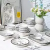 Conjunto de Tigela de Arroz e Hashis 'Jardim Celeste Pequeno Aroma' 2025 Nova Tigela de Arroz de Cerâmica Louças Domésticas e Hashis Utensílios de Mesa