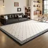 Tapete Sala de Estar 2026 Novo Italiano Luxo Leve Sensação de Alto Padrão Impermeável Sem Lavagem Limpável Tapete de Chão Espessado Quarto Tapete ao Lado da Cama